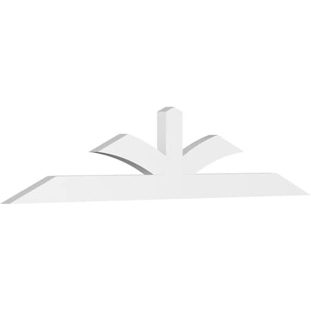 Ekena Millwork Richland Architectural Grade PVC Gable Bracket, 72"W x 15"H x 2"D x 4"F, 5/12 Pitch GBP072X15X0204RIC00